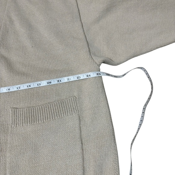 Good American Chunky Oversized Cardigan Cotton in Cream Beige Size 5/6 • 2XL/3XL - Picture 5 of 7